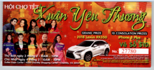 Vé Xổ Số Hội Chợ Tết Xuân Yêu Thương Mậu Tuất 2018